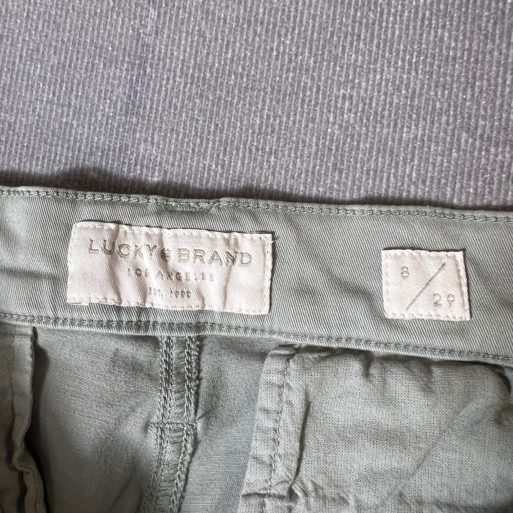 Lucky Brand Womens Sage Green Chino Pants Straight Leg Size 8 29 Stretch Cotton - Picture 6 of 9